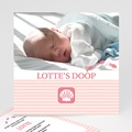 Doopkaartjes Meisje Maritiem, roze