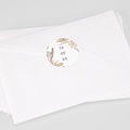 Sticker Bruiloft Bloemenkrans, Aquarel, 4.5 cm