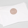 Sticker Bruiloft Bruidspaar & Palmbomen, 4,5 cm