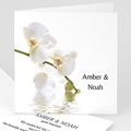 Trouwkaarten Witte orchidee