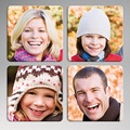 Gepersonaliseerde Foto Onderzetters Personaliseerbare viltjes, 4 stuks