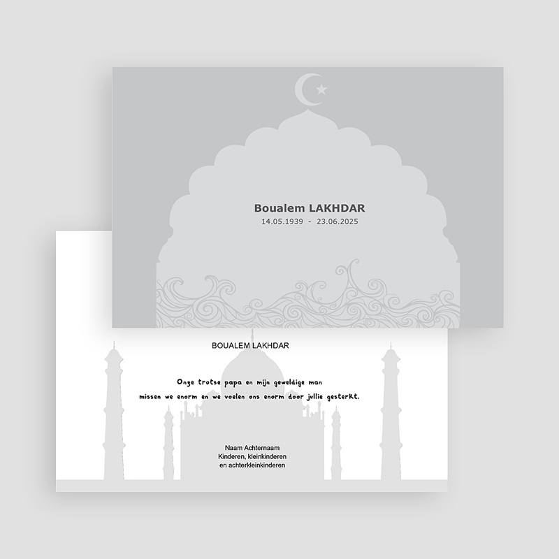 Islamistische Bedankkaartjes Overlijden deelneming Islam Eerste proefdruk gratis Islamistische Bedankkaartjes Overlijden deelneming Islam Eerste proefdruk gratis