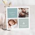 Doopkaartjes Jongen Blauw 2x2