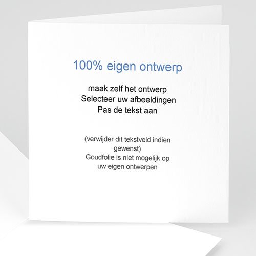 100% eigen ontwerp Geboortekaartjes - 14 cm x 14 cm 47423