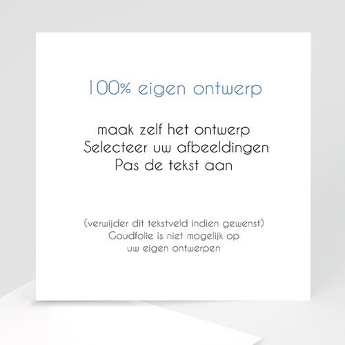 100% eigen ontwerp Geboortekaartjes - 14.5 cm x 15 cm 47468