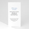 100% eigen ontwerp Geboortekaartjes 10 cm x 21 cm