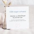 100% eigen ontwerp Trouwkaarten 14.5 cm x 15 cm