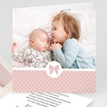 Geboortekaartjes Meisje Noeud chic