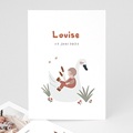 Geboortekaartjes Meisje Babyzwaan, okerbruin