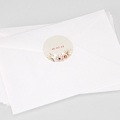 Sticker Bruiloft Gedroogde bloemen, Ronde sluitzegel