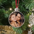 Gepersonaliseerde Kerstbal Sierlijke kerstbal met foto, Rainbow Wish, 7,5 cm
