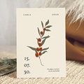 Trouwkaarten Boho Olijventak beige